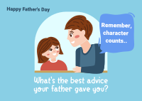 Best Dad Advice Postcard Design