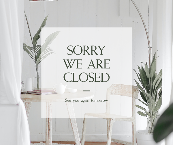 Sorry We Are Closed Facebook Post Design Image Preview