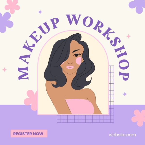 Beauty Workshop Instagram Post Design Image Preview