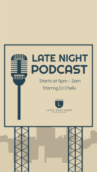 Late Night Podcast Facebook Story Design