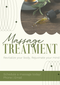 Spa Massage Treatment Poster Design