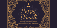 Fancy Diwali Greeting Twitter post Image Preview