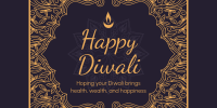 Fancy Diwali Greeting Twitter Post Image Preview