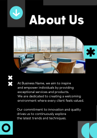 Learn About Us Poster Design