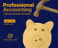 Break Piggy Bank Facebook Post Design