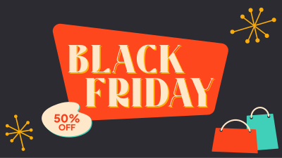 Retro Black Friday  Facebook event cover Image Preview