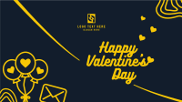 Simple Valentines Greeting Facebook Event Cover Design