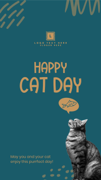 Simple Cat Day Facebook story Image Preview