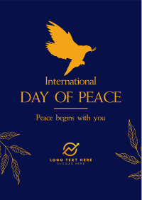 Day Of Peace Dove Flyer Image Preview