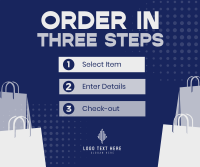 Simple Shop Order Guide Facebook Post Design