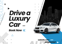 Luxury Car Rental Postcard Image Preview