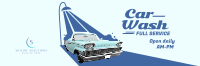 Car Wash Retro Twitter Header Image Preview