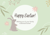 Happy Easter Spring Postcard Design