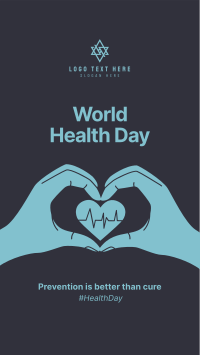 Health Day Hands Facebook Story Design
