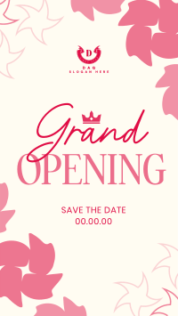 Crown Grand Opening Facebook Story Design
