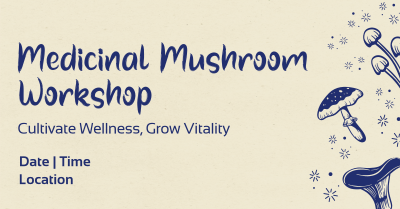 Monoline Mushroom Workshop Facebook ad Image Preview