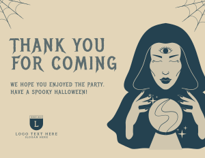 Spooky Witch Thank You Card Image Preview