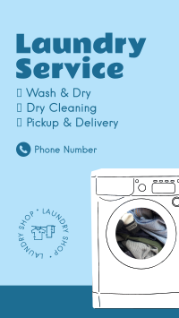 Laundry Services Facebook story Image Preview