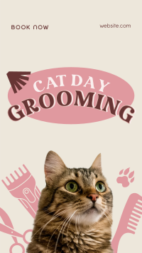 Cat Day Grooming Instagram Story Design