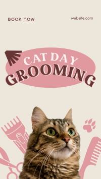 Cat Day Grooming Instagram story Image Preview