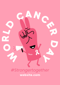 Cancer Peace Sign Poster Design