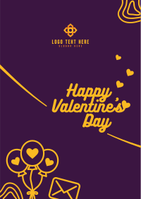 Simple Valentines Greeting Poster Design