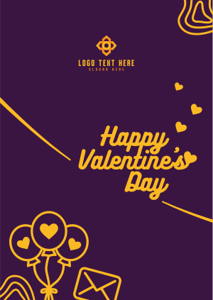 Simple Valentines Greeting Poster Image Preview