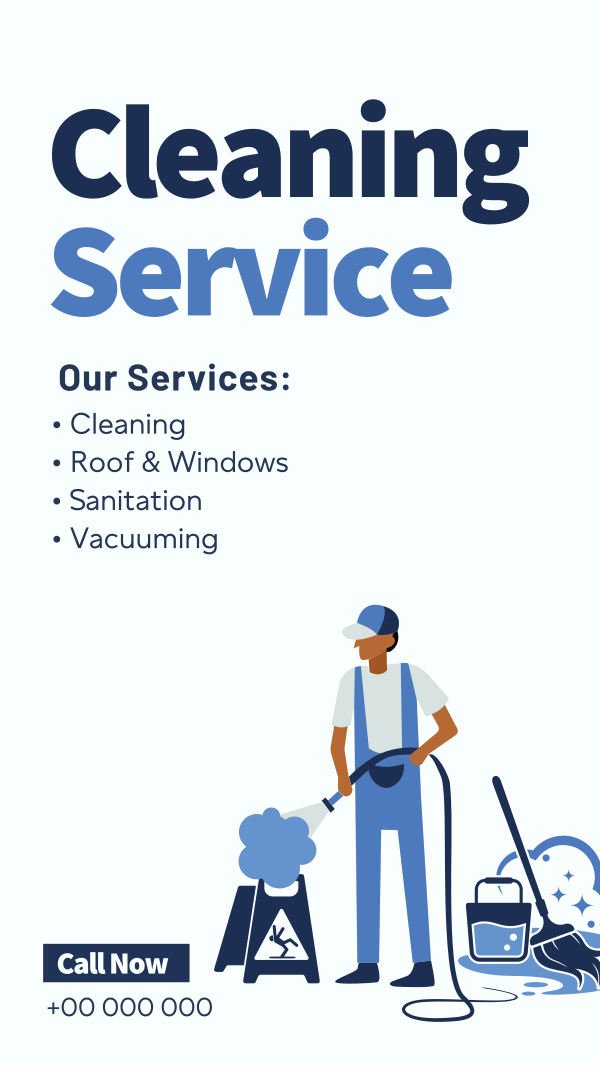 Professional Cleaner Services Instagram Story Design Image Preview