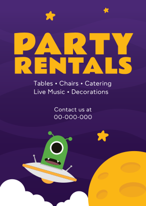 Party Rentals For Kids Flyer Image Preview