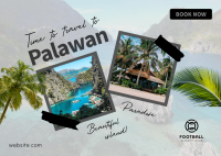 Palawan Paradise Travel Postcard Design