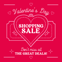 Minimalist Valentine's Day Sale Instagram post Image Preview