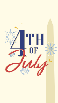 4th of July Text Facebook Story Image Preview