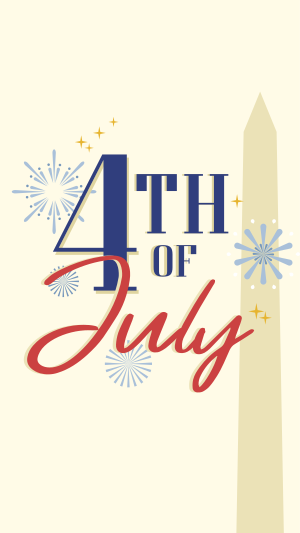 4th of July Text Facebook Story Image Preview