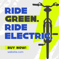 Green Ride E-bike Linkedin Post Design