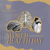 Vintage World Health Day Instagram post Image Preview