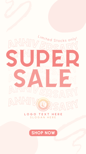 Cheerful Sale on Our Anniversary Instagram story Image Preview
