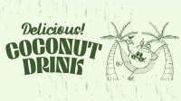 Coconut Drink Mascot Facebook event cover Image Preview