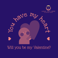 Valentine's Heart Instagram Post Design