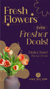 Fresh Flowers Sale YouTube Short Design