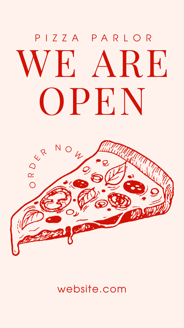 Pizza Parlor Open Instagram Story Design Image Preview