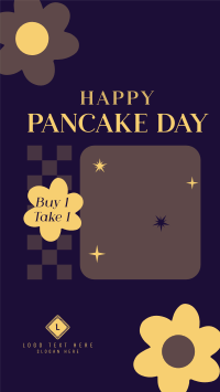 Cute Pancake Day Instagram story Image Preview