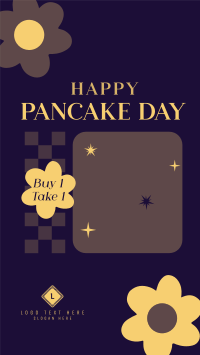 Cute Pancake Day Instagram story Image Preview