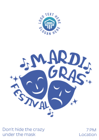 Mardi Gras Two Mask Poster Image Preview