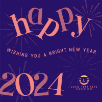 Bright New Year Instagram post Image Preview