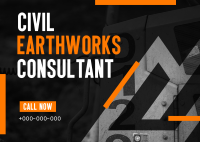 Earthworks Construction Postcard Image Preview