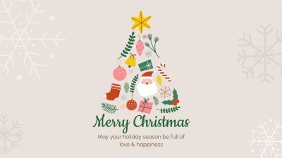 Christmas Tree Collage Facebook event cover Image Preview