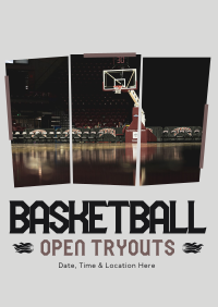 Basketball Ongoing Tryouts Poster Image Preview