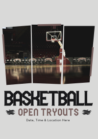 Basketball Ongoing Tryouts Poster Preview