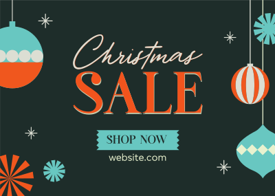 Ornamental Christmas Sale Postcard Image Preview