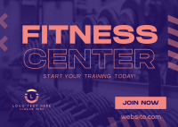 Fitness Training Center Postcard Image Preview